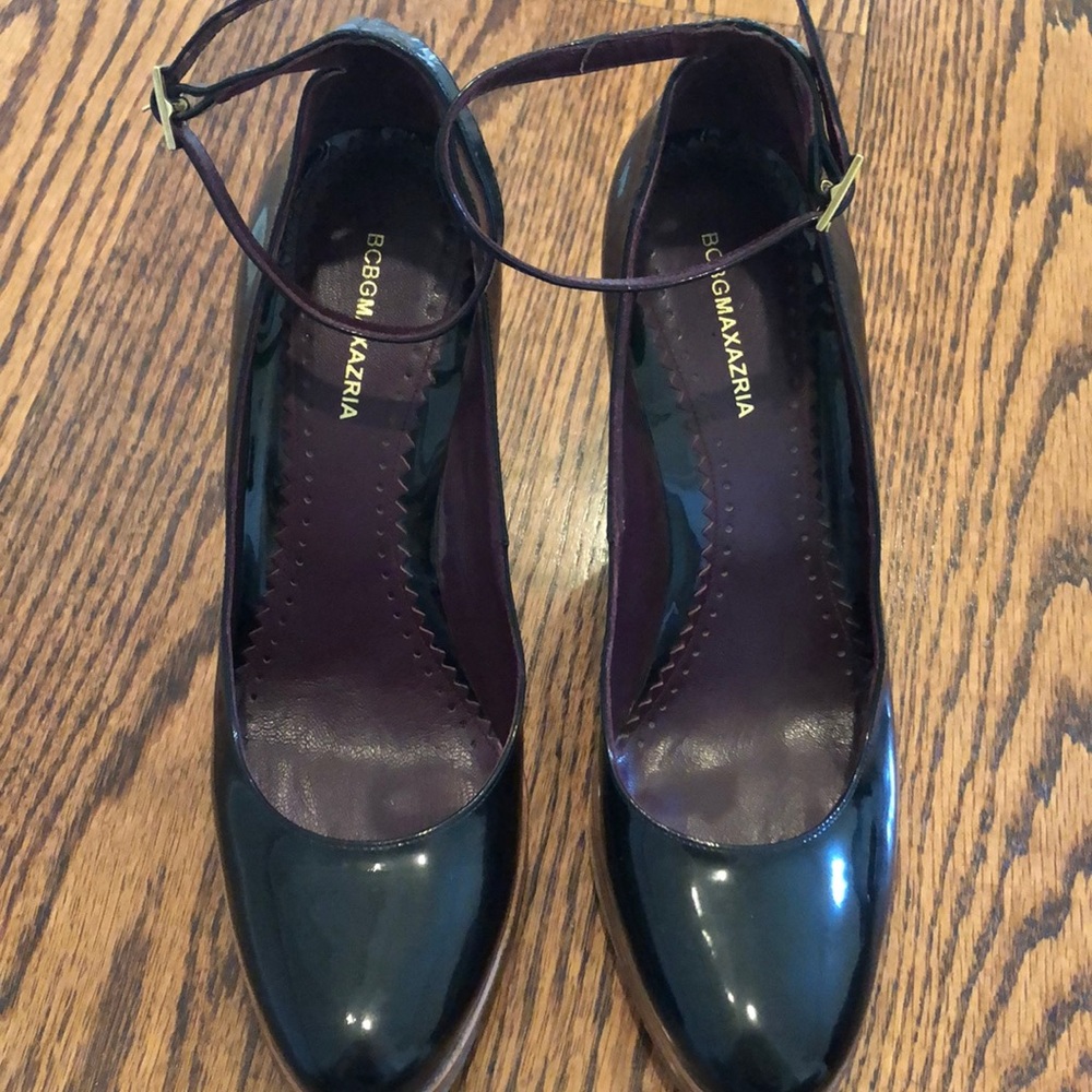 BCBG patent leather stiletto heels